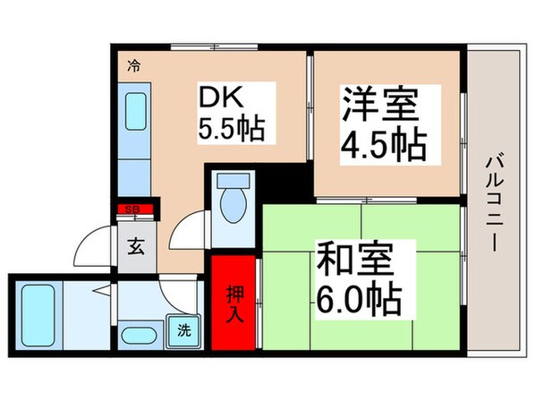 ユニ－ブル高城(705)の物件間取画像